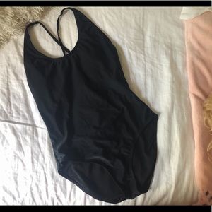 One piece black swimsuit